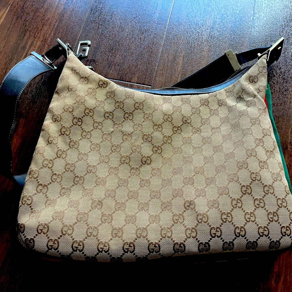 Genuine Gucci Monogram Hobo Bag